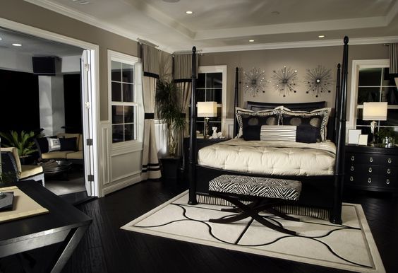 Black and White Mansion Bedrooms