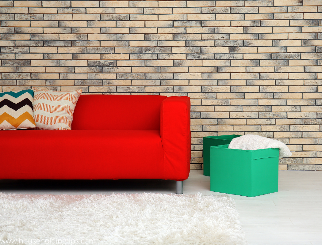 arpet Design and Color with Red Couch